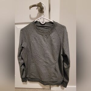 Lululemon Women's Heather Gray Scuba Crewneck Sweater Sz 8